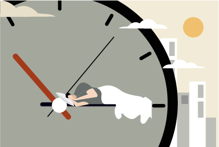 概日リズム睡眠一覚醒障害のイメージイラスト