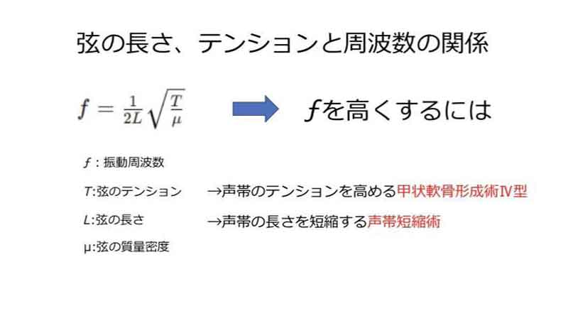 弦の長さ、テンションと周波数の関係